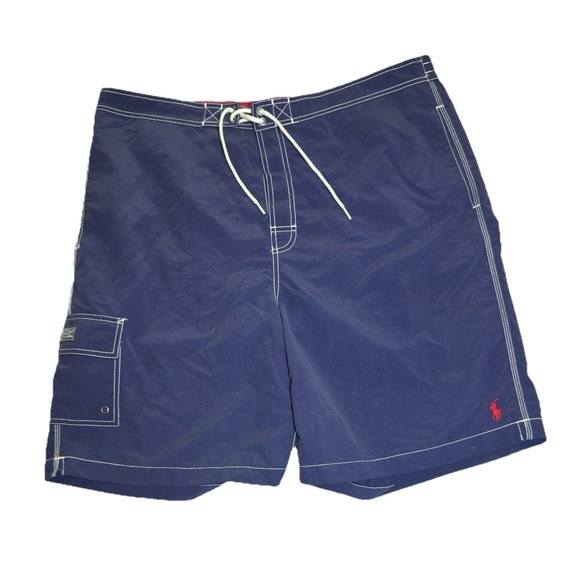 Ralph Lauren Other - Vintage Y2K Ralph Lauren Polo Swim Trunks Board Shorts Navy Blue Size XXL 2XL